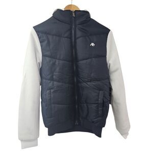 NWT Aeropostale Navy & White Puffer Jacket Sz S Streetwear Sporty Layer Retro